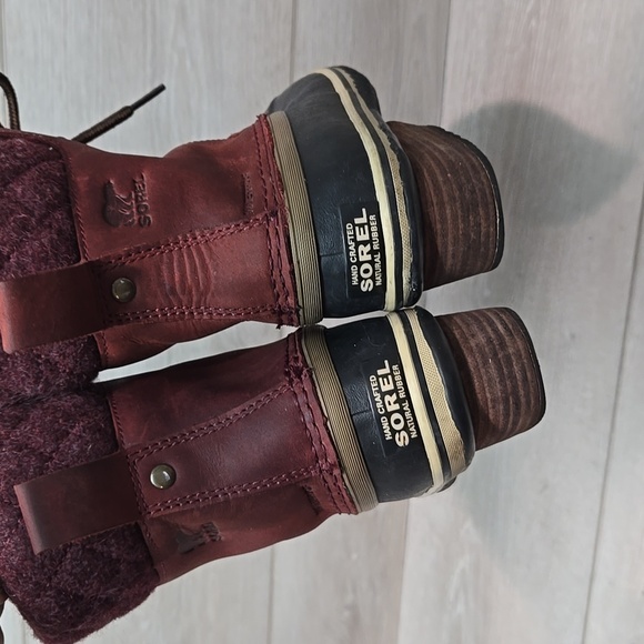 Sorel Wome Slimpack Rain Leather Duck Rubber Boots Lace-Up Waterproof Shoes Sz 6 - Picture 6 of 13